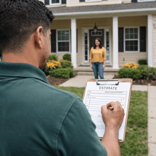 Home improvement contractor from Legacy Contractor providing a free roofing estimate in Orange County NJ.